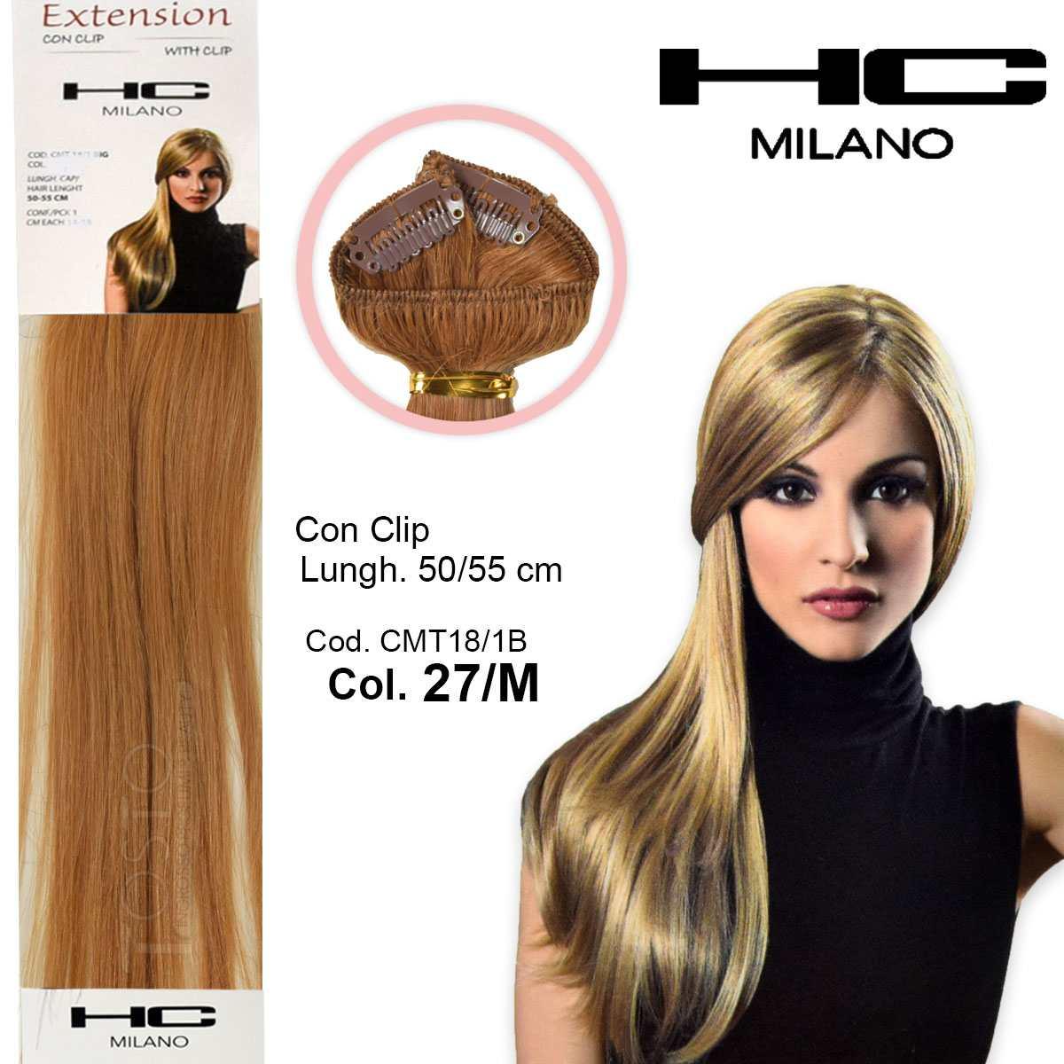 Wholesale Hc milano extension 3 clip no remy largh.14-16cm lungh.50cm col.27m | Carsha