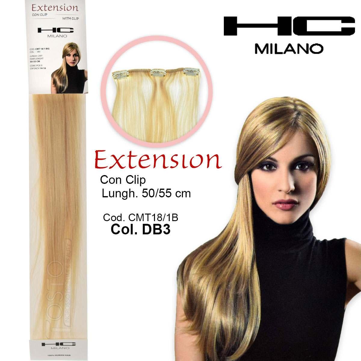 Wholesale Hc milano extension 3 clip no remy largh.14-16cm lungh.50cm col.db3 | Carsha