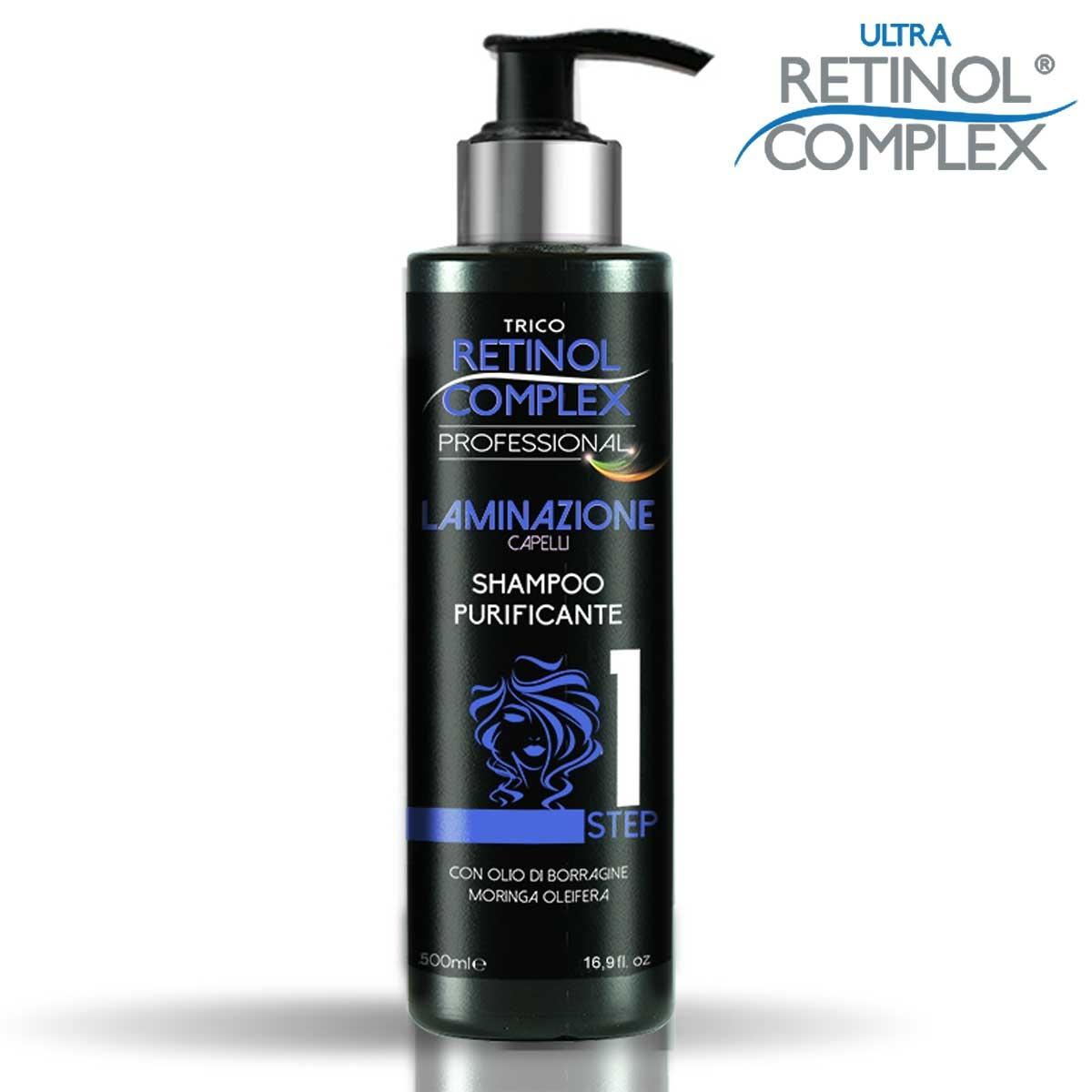 Trico retinol complex shampoo purificante laminazione capelli 500