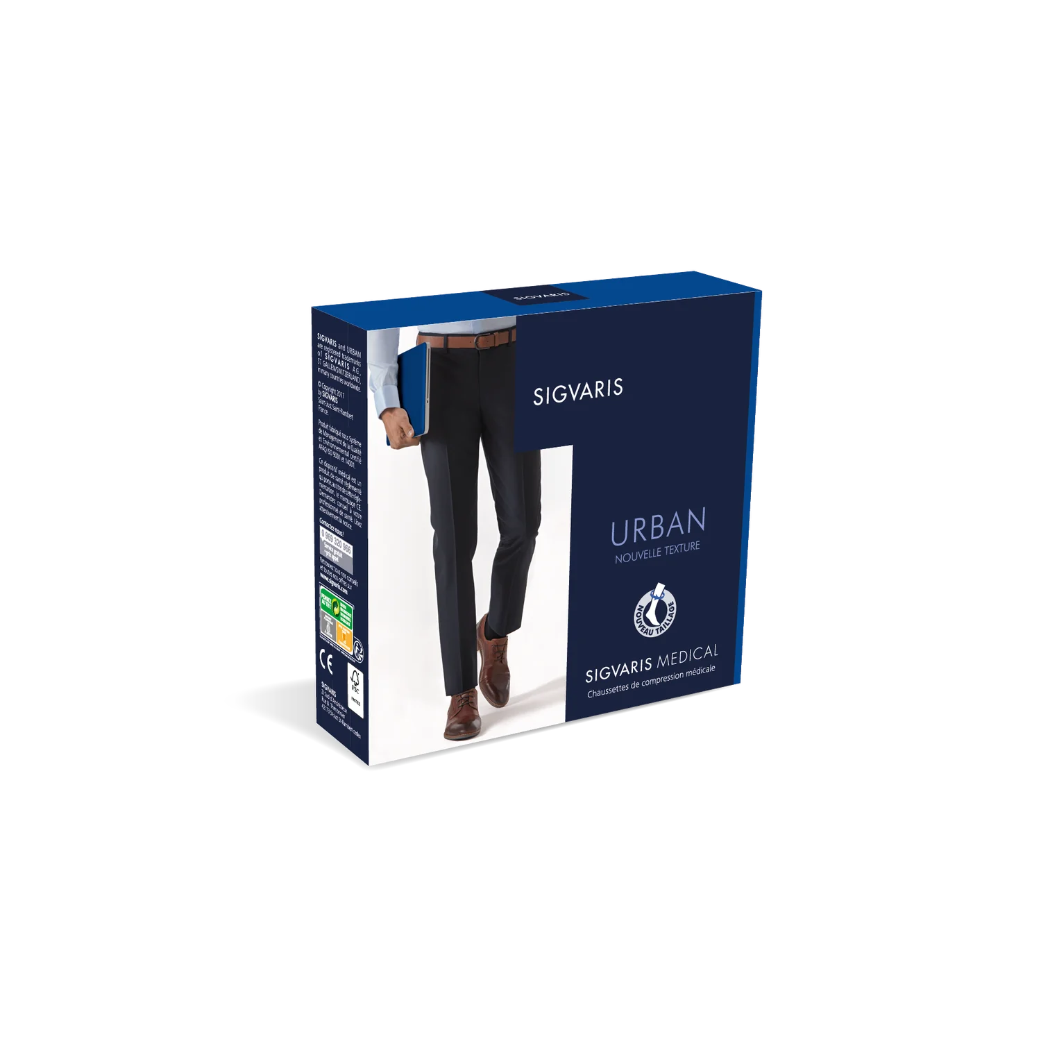 Wholesale Sigvaris Urban New Bas de Contention pour Hommes Long Noir L | Carsha