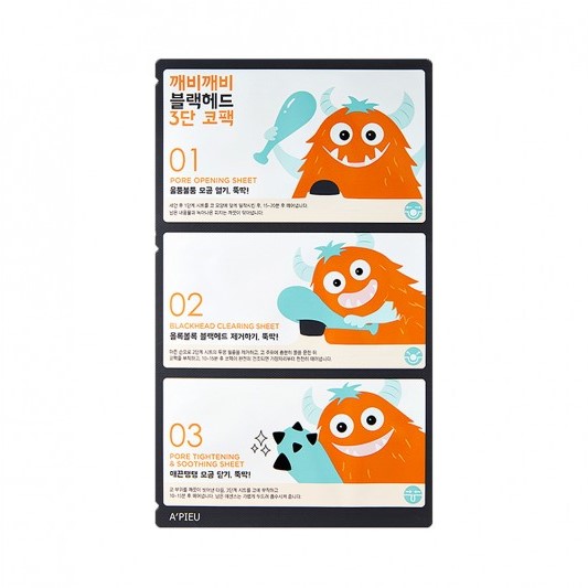 Wholesale DEAL A'PIEU - Goblin Blackhead 3 Step Nose Pack - 1pc | Carsha