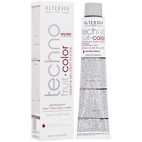 Alter Ego Technofruit Color Tinta Cheratinica Capelli Permanenti, 100ml 9/11 | Frassino Biondo Intenso Molto Brillante