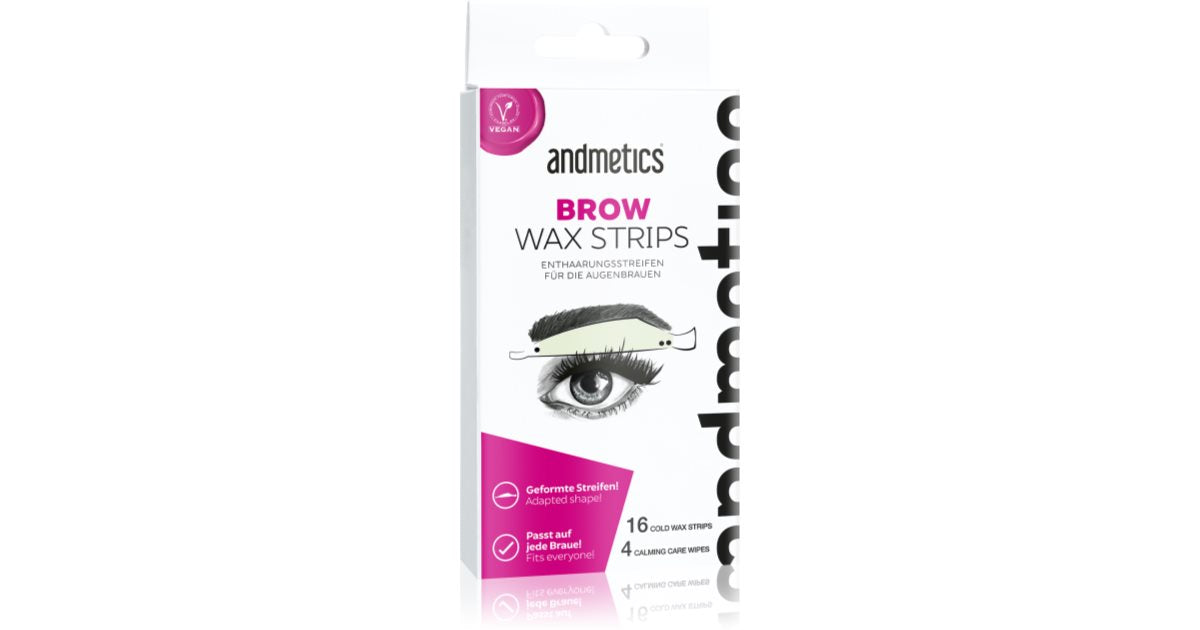 Andmetics (Strisce di cera sopracciglia per le donne)