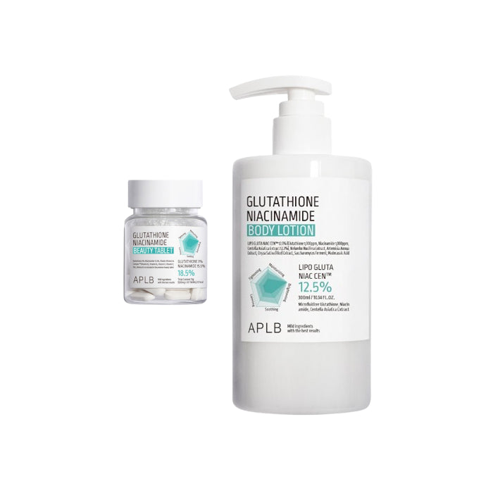 Wholesale APLB - Glutathione Niacinamide Beauty Tablet - 30ea & Body Lotion - 300ml Set | Carsha