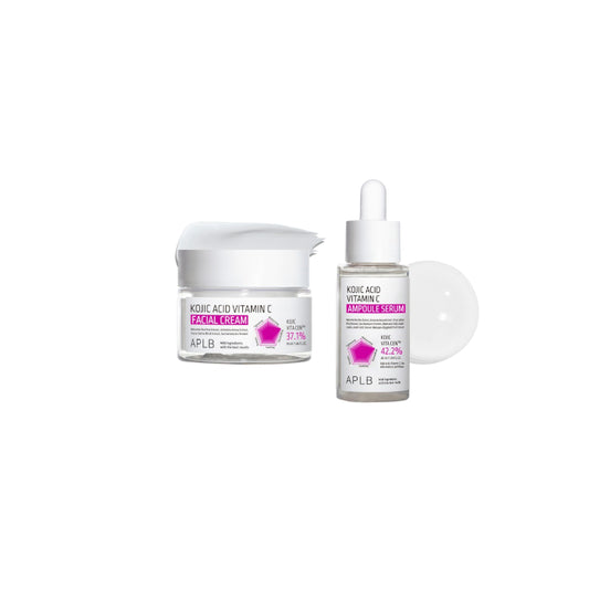 Wholesale APLB - Kojic Acid Vitamin C Ampoule Serum - 40ml & Facial Cream - 55ml Set | Carsha