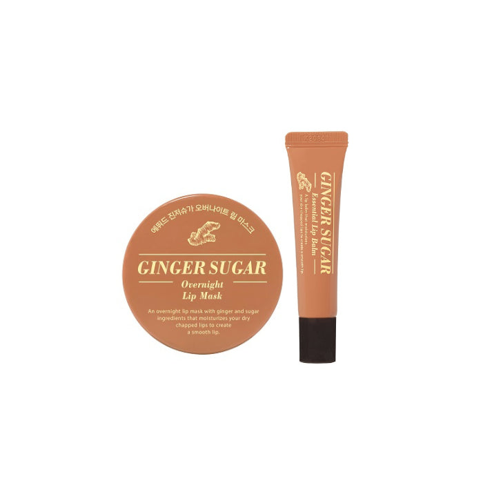 [DEAL]ETUDE - Ginger Sugar Overnight Lip Mask - 23g (1ea) Set + Ginger Sugar Essential Lip Balm - 15ml (1ea) Set
