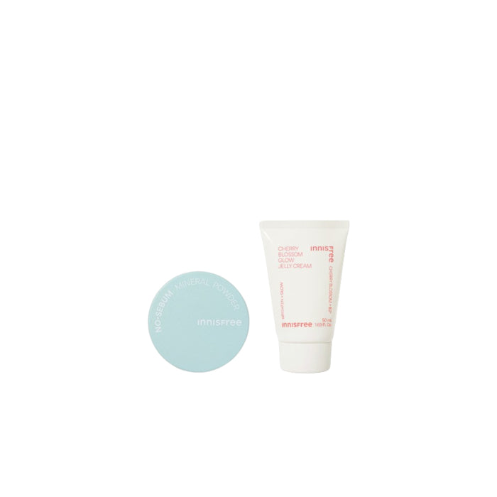 Wholesale innisfree - No-Sebum Mineral Powder New Version - 5g 1ea + Cherry Blossom Glow Jelly Cream - 50ml 1ea Set | Carsha