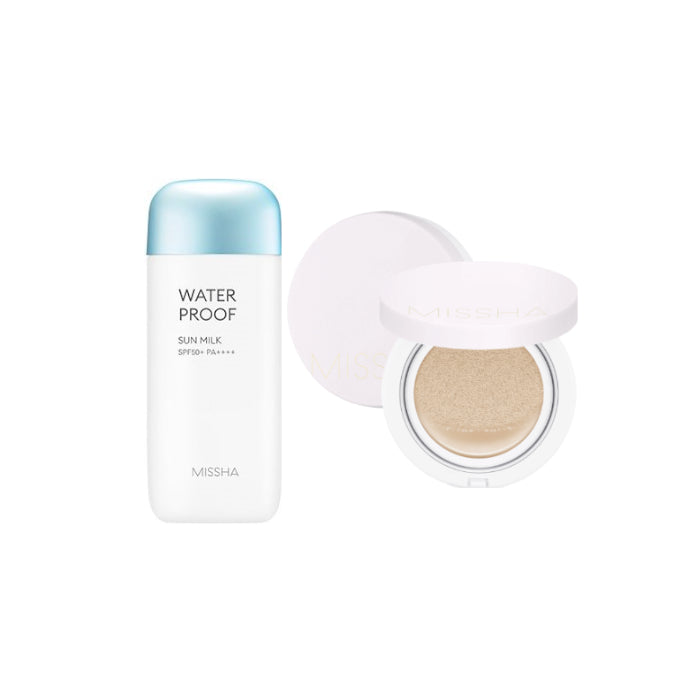 Wholesale MISSHA All-Around Safe Block Waterproof Sun Milk SPF 50+/PA++++ - 70ml 1ea + Magic Cushion Cover Lasting - 15g SPF50+... | Carsha
