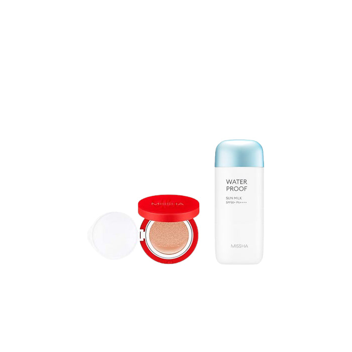 Wholesale MISSHA - All-Around Safe Block Waterproof Sun Milk SPF 50+/PA++++ - 70ml X MISSHA - Velvet Finish Cushion SPF50+ PA+++ - 15g - 23 | Carsha