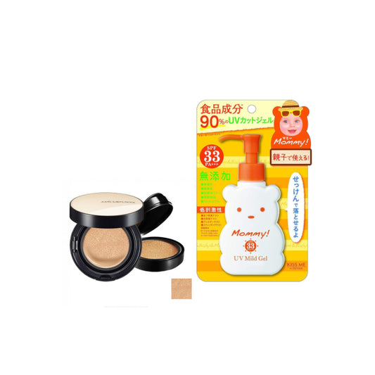 Wholesale ISEHAN - Kiss Me Mommy UV Mild Gel SPF33 PA+++ - 100ml X Jung Saem Mool - Essential Skin Nuder Cushion - 14g+14g - Medium | Carsha