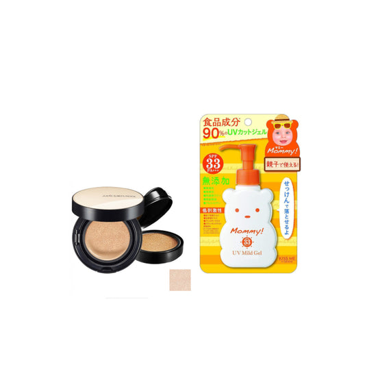Wholesale ISEHAN - Kiss Me Mommy UV Mild Gel SPF33 PA+++ - 100ml X Jung Saem Mool - Essential Skin Nuder Cushion - 14g+14g - Fair-Light | Carsha