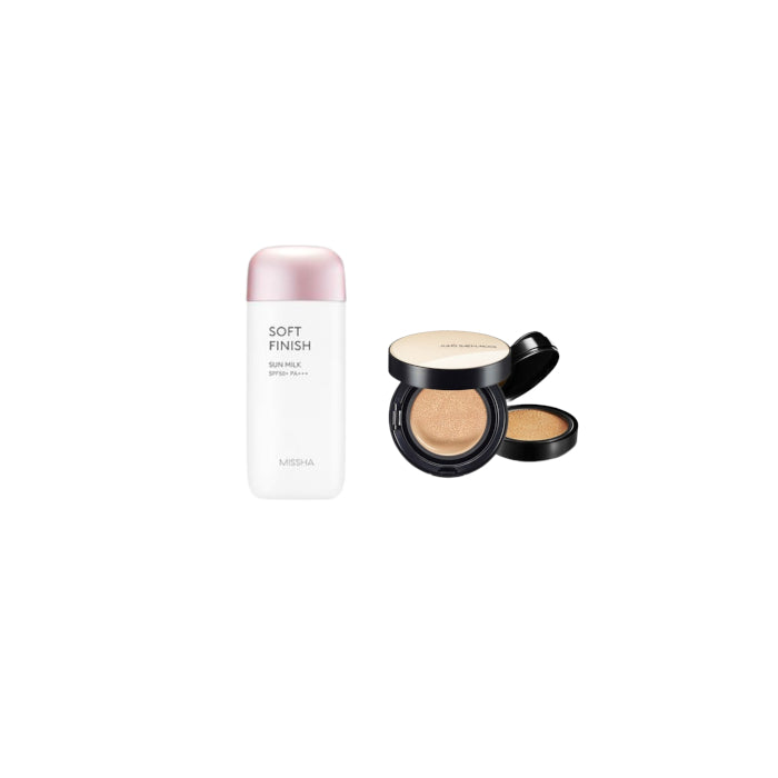 Wholesale MISSHA - All-Around Safe Block Soft Finish Sun Milk SPF50+ PA+++ - 70ml X Jung Saem Mool - Essential Skin Nuder Cushion -... | Carsha