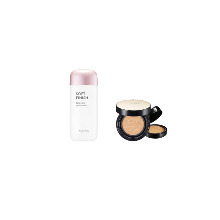 Wholesale MISSHA - All-Around Safe Block Soft Finish Sun Milk SPF50+ PA+++ - 70ml X Jung Saem Mool - Essential Skin Nuder Long Wear... | Carsha