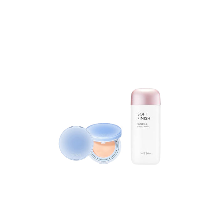 Wholesale MISSHA - All-Around Safe Block Soft Finish Sun Milk SPF50+ PA+++ - 70ml X Romand - Bare Water Cushion - 20g - 21 Pure | Carsha