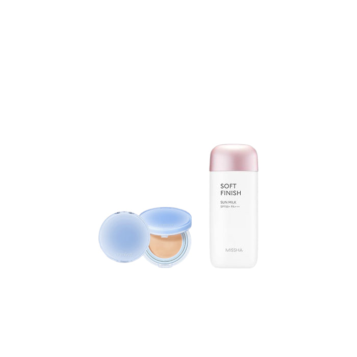 Wholesale MISSHA - All-Around Safe Block Soft Finish Sun Milk SPF50+ PA+++ - 70ml X Romand - Bare Water Cushion - 20g - 23 Beige | Carsha
