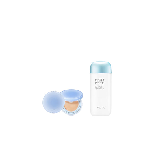 Wholesale MISSHA - All-Around Safe Block Waterproof Sun Milk SPF 50+/PA++++ - 70ml X Romand - Bare Water Cushion - 20g - 23 Beige | Carsha