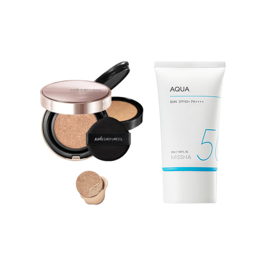 Wholesale Jung Saem Mool - Masterclass Radiant Cushion - Cushion 15g + Refill 15g - Y4 Sand 1ea + MISSHA - All-Around Safe Block Aqua... | Carsha