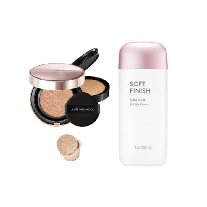 Wholesale Jung Saem Mool - Masterclass Radiant Cushion - Cushion 15g + Refill 15g - N1 Ivory 1ea + MISSHA - All-Around Safe Block Soft | Carsha