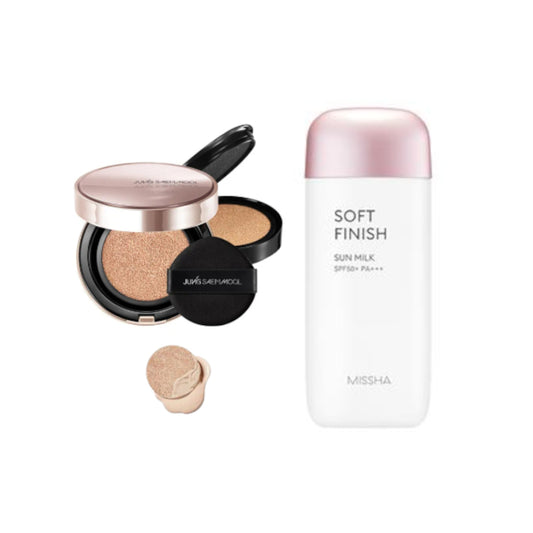 Wholesale Jung Saem Mool - Masterclass Radiant Cushion - Cushion 15g + Refill 15g - N1 Ivory 1ea + MISSHA - All-Around Safe Block Soft | Carsha