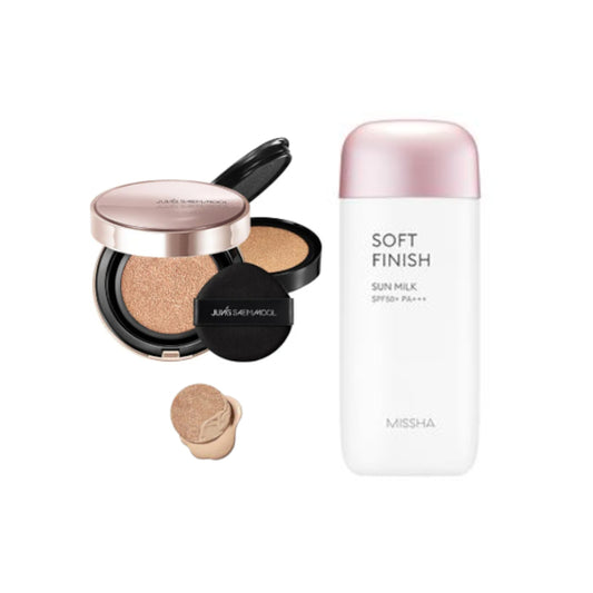 Wholesale Jung Saem Mool - Masterclass Radiant Cushion - Cushion 15g + Refill 15g - Y4 Sand 1ea + MISSHA - All-Around Safe Block Soft... | Carsha