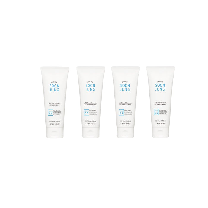 Wholesale Deal ETUDE - Soon Jung 5.5 Foam Cleanser - 150ML - White 4ea Set | Carsha