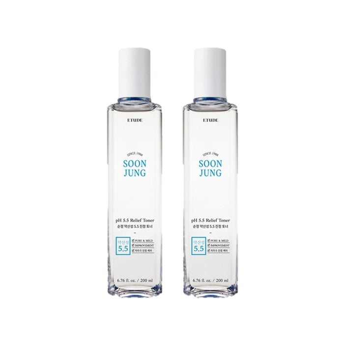[Deal] ETUDE - Soon Jung PH 5.5 Relief Toner - 200ml (2ea) Set