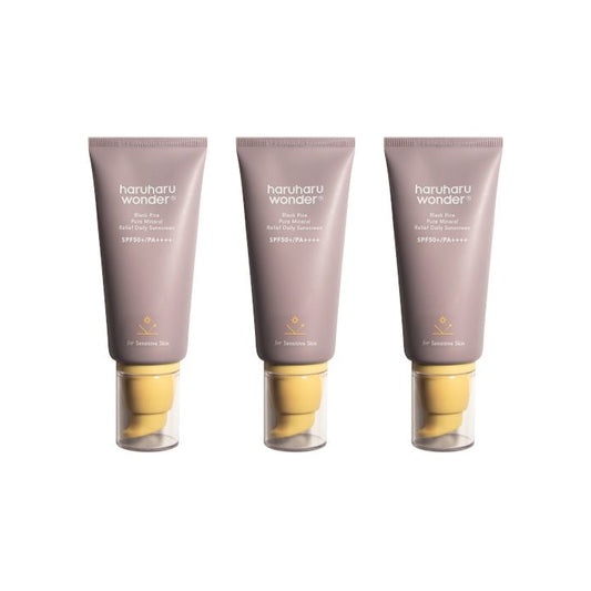 Wholesale Deal haruharu wonder - Black Rice Pure Mineral Relief Daily Sunscreen SPF50+ PA++++ - 50ml 3ea Set | Carsha