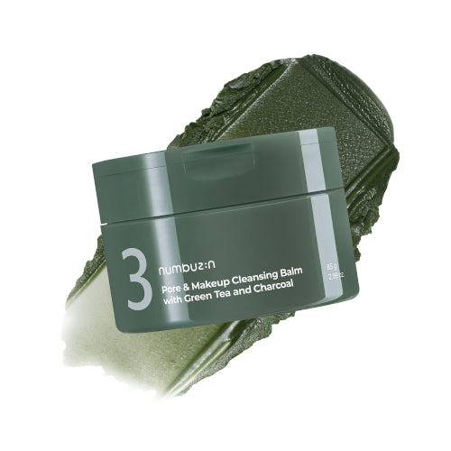 Wholesale Deal numbuzin - No.3 Pore & Makeup Cleansing Balm with Green Tea and Charcoal - 85g | Carsha