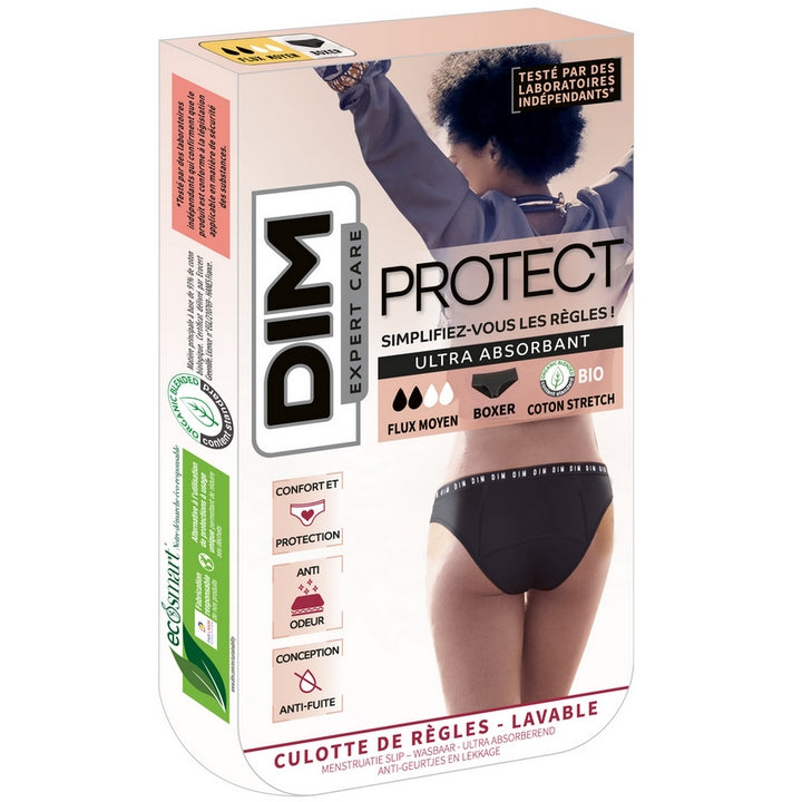 Wholesale Dim Protect - Boxer Mestruale Lavabile - Nero - Flusso Medio - Taglia 36/38 | Carsha