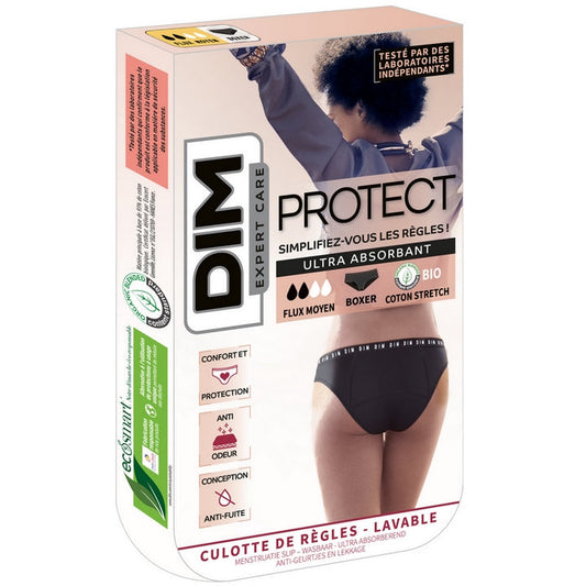Wholesale Dim Protect - Boxer Mestruale Lavabile - Nero - Flusso Medio - Taglia 44/46 | Carsha