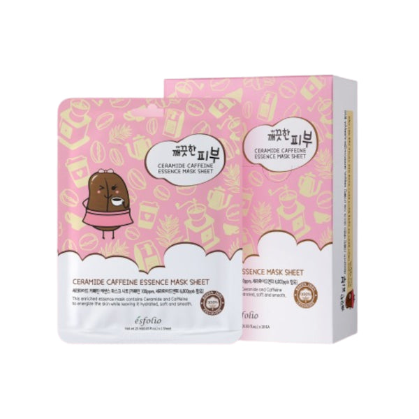 Wholesale esfolio - Pure Skin Ceramide Caffeine Essence Mask Sheet - 25ml *10pc | Carsha