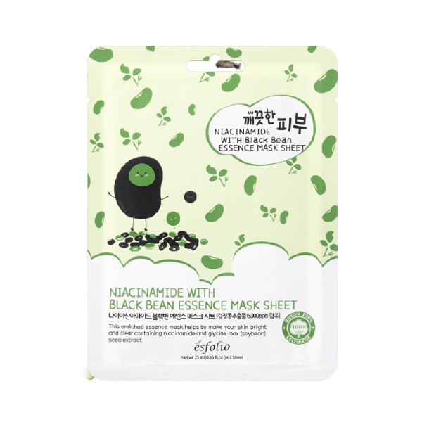 Wholesale esfolio - Pure Skin Essence Mask Sheet - 25ml - Niacinamide Black Bean | Carsha