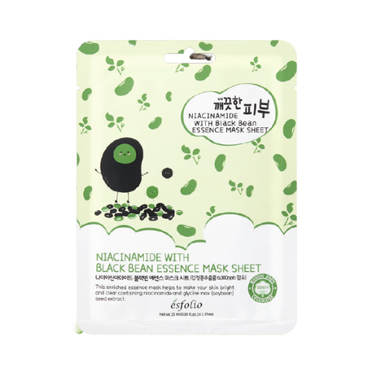 Wholesale esfolio - Pure Skin Essence Mask Sheet - 25ml - Niacinamide Black Bean | Carsha