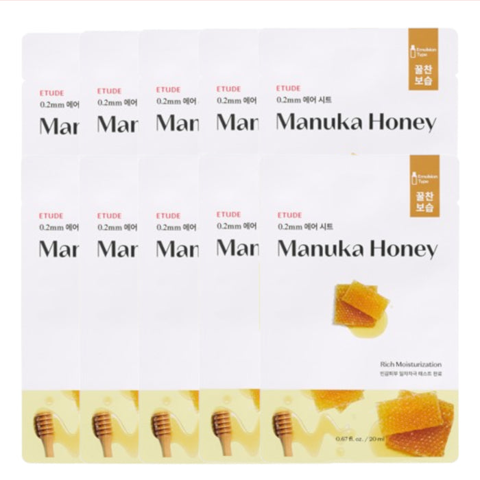 Wholesale ETUDE - 0.2 Therapy Air Mask New - 1pc - Manuka Honey 10ea Set | Carsha