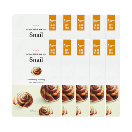 Wholesale ETUDE - 0.2 Therapy Air Mask New - 1pc - Snail 10ea Set | Carsha
