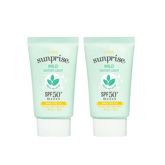 Wholesale ETUDE - Sunprise Mild Watery Light Sunscreen SPF 50+ PA++++ - 50g 2ea Set | Carsha
