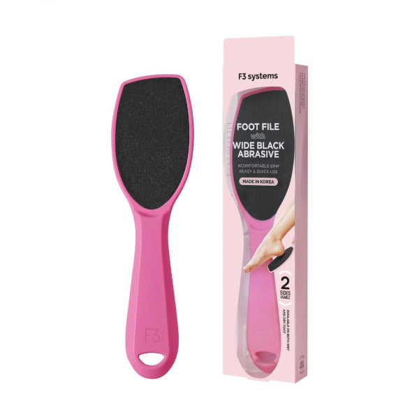Wholesale F3 SYSTEMS - Wide Emery Foot File - 1ea - Sharp Pink | Carsha