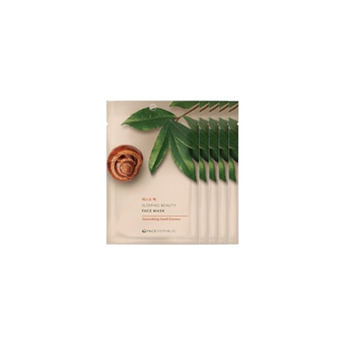 face republic Sleeping Beauty Face Mask - 23ml - Nourishing Snail Essence (5ea) Set