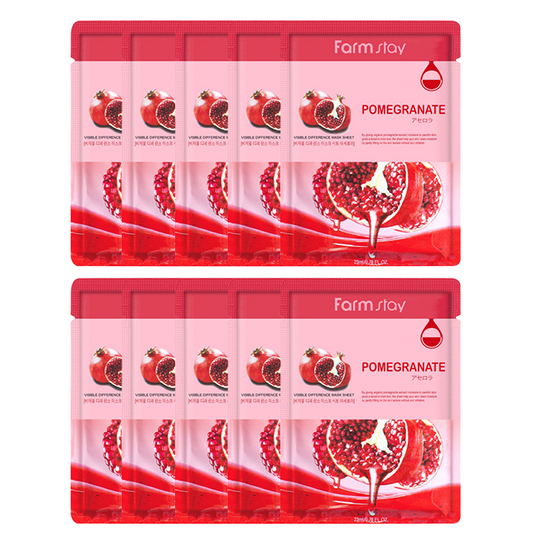 Wholesale Farm Stay - Visible Difference Mask Sheet - Pomegranate - 10pc | Carsha