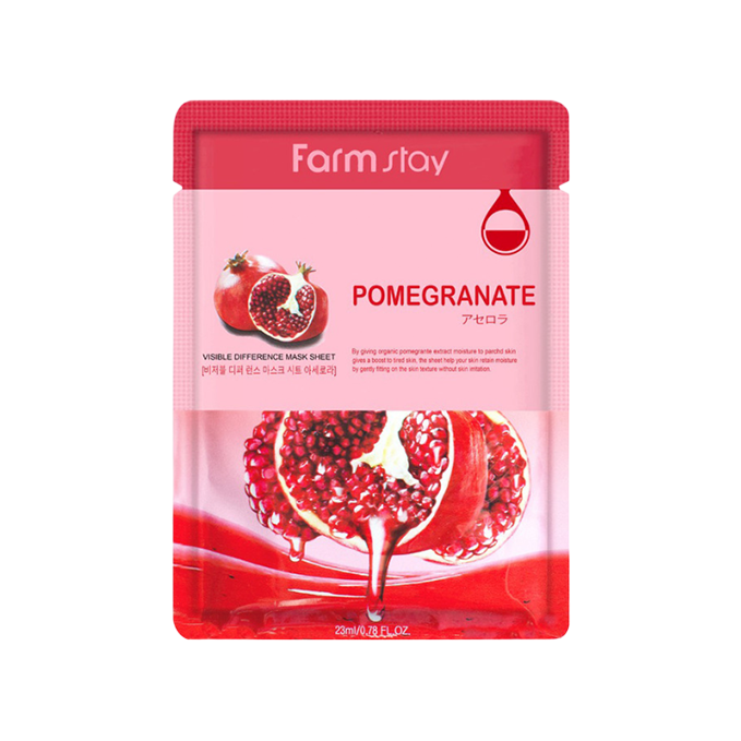 Wholesale Farm Stay - Visible Difference Mask Sheet - Pomegranate - 1pc | Carsha