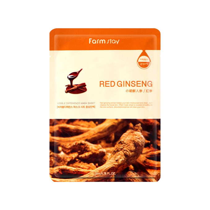 Wholesale Farm Stay - Visible Difference Mask Sheet - Red Ginseng - 1pc | Carsha