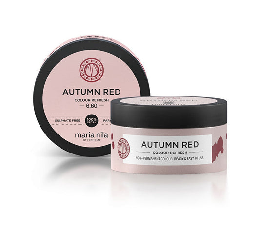 Maria nila Morbida maschera nutriente senza pigmenti di colore permanente Autumn Red ( Colour Refresh Mask) - Volume: 300 ml