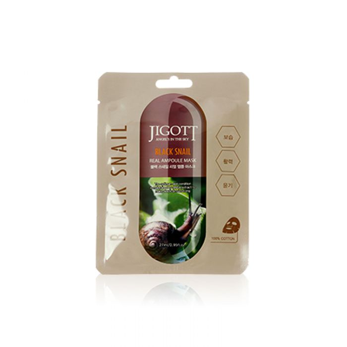 Wholesale Jigott - Real Ampoule Mask Black Snail - 1pc | Carsha