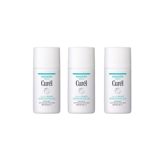 Wholesale Kao - Curel Intensive Moisture Care UV Protection Facial Milk SPF30 PA+++ - 30ml 3ea Set | Carsha