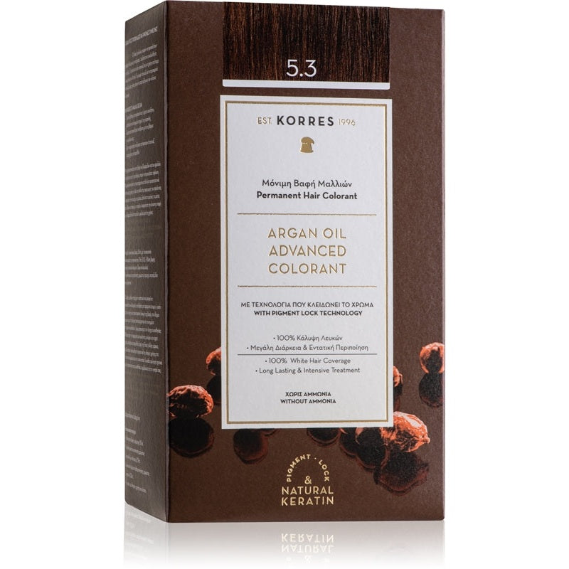 Wholesale Colorazione Permanente Con Olio Di Argan Korres - 5.3 CHATAIN DORE | Carsha