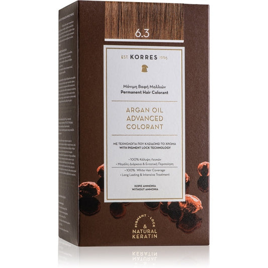Wholesale Colorazione Permanente Con Olio Di Argan Korres - 6.3 BIONDO MIELE DORE | Carsha