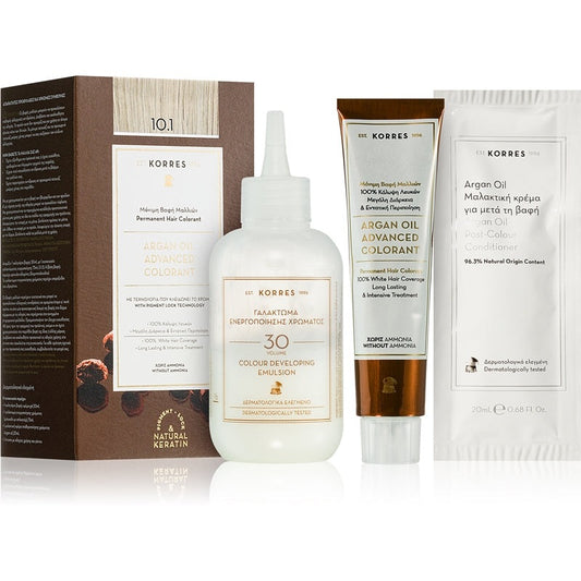Wholesale Colorazione Permanente Con Olio Di Argan Korres - 10.1 BIONDO PLATINO CENERE | Carsha