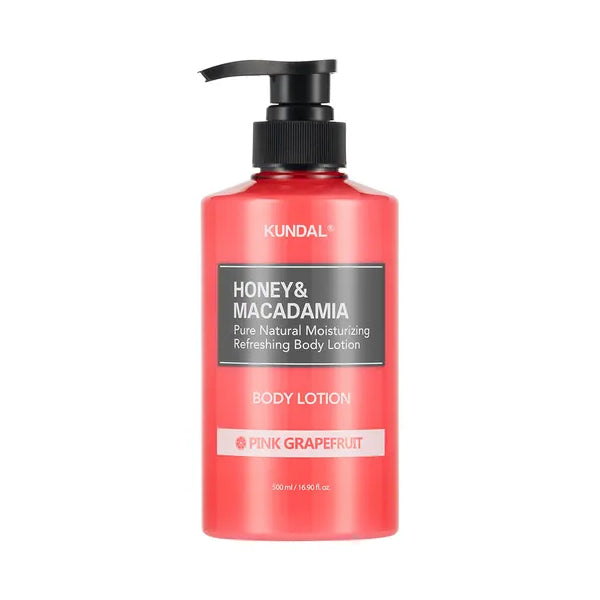 Wholesale KUNDAL - Honey & Macadamia Pure Body Lotion - 500ml - Pink Grapefruit | Carsha