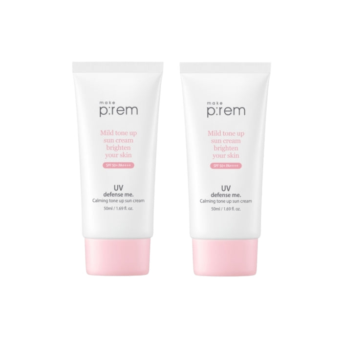 Wholesale make p:rem UV Defense Me. Calming Tone Up Sun Cream 2ea Set | Carsha