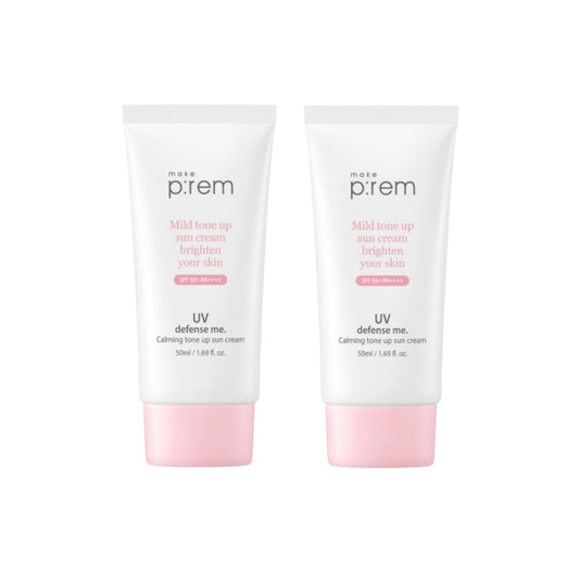 Wholesale make p:rem UV Defense Me. Calming Tone Up Sun Cream 2ea Set | Carsha